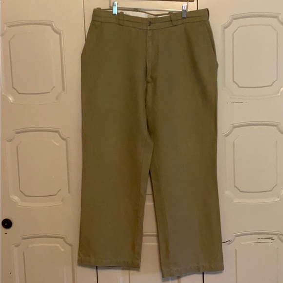 36x30 Tan Cubevera Linen Pants